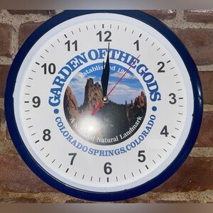 Garden Of The Gods 12” Wall Clock , Colorado Springs National Landmark NOS, NEW